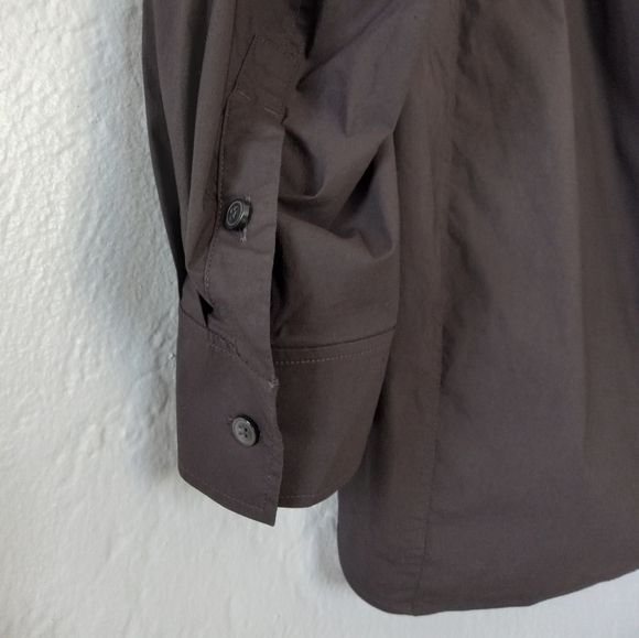 COS Chocolat Brown Oversized Poplin Button Down Shirt 12 - Picture 7 of 13